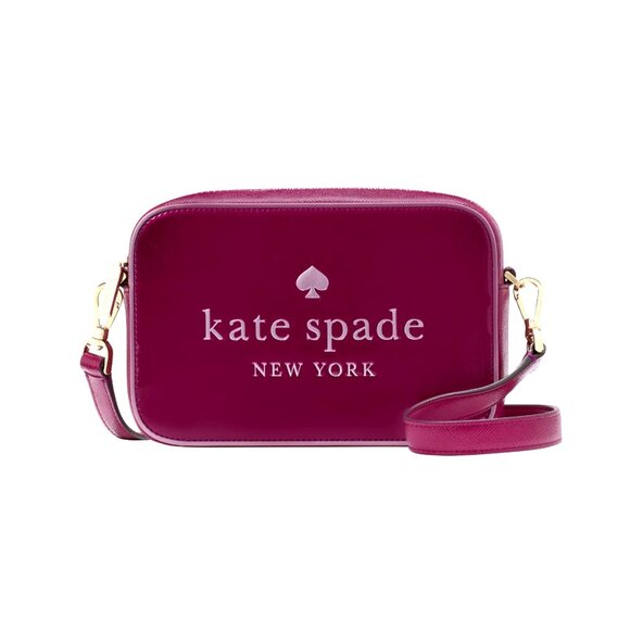 New Kate Spade Oh Snap Mini Camera Bag Dark Raspberry Multi - Picture 1 of 5